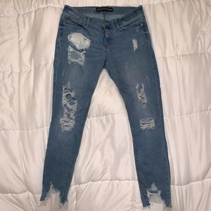 Express Distressed Light Wash Jeans